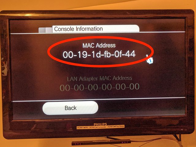 Wii Mac Address